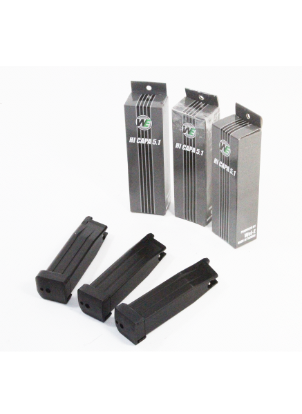 WE High Capa 5.1 Pack Of 3 Magazines (31 Rounds)