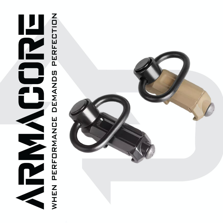 ARMACORE Quick Detach Push Button Rifle Sling mount For 20mm Picatinny Weaver Rail RIS/ RAS Mount