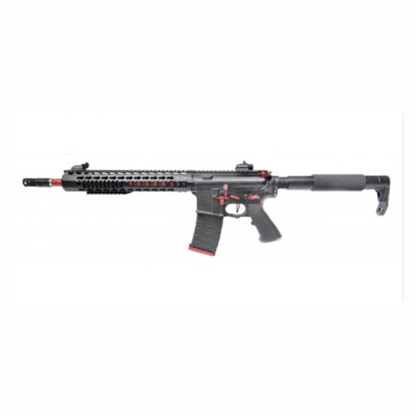 APS Froged Match Rifle FMR MOD1 ASR 115X AIRSOFT BLACK WITH RED TRIM