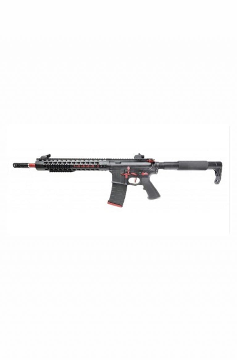 APS Froged Match Rifle FMR MOD1 ASR 115X AIRSOFT BLACK WITH RED TRIM