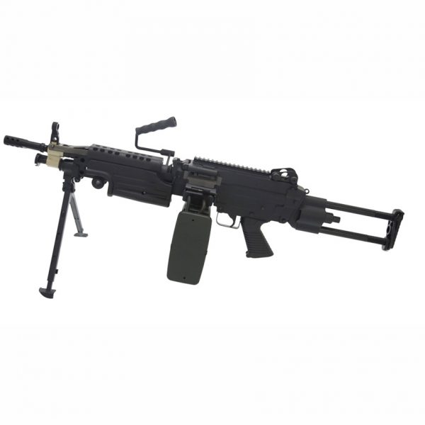 A&K M249 PARA AEG WITH SOUND CONTROL 2500 RND DRUM MAG