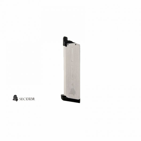 SECUTOR RUDIS 1911 CUSTOM PISTOL GAS MAGAZINE (METAL - 26 ROUNDS - BLACK)