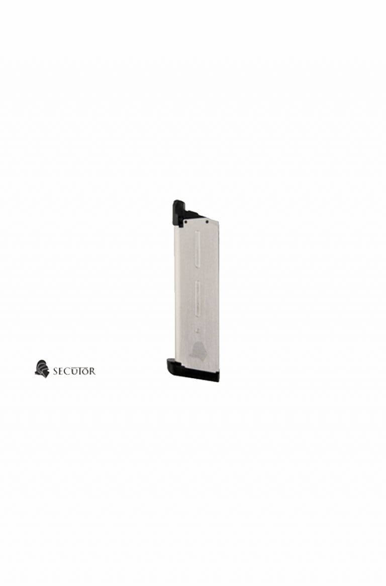 SECUTOR RUDIS 1911 CUSTOM PISTOL GAS MAGAZINE (METAL - 26 ROUNDS - BLACK)