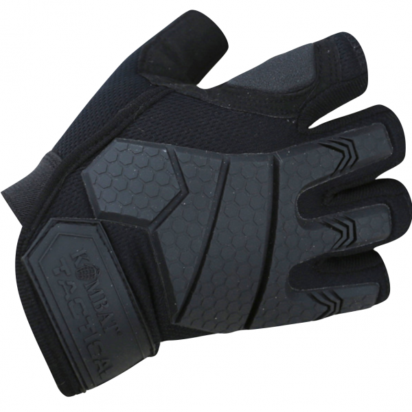 Alpha Fingerless Tactical Gloves - Black