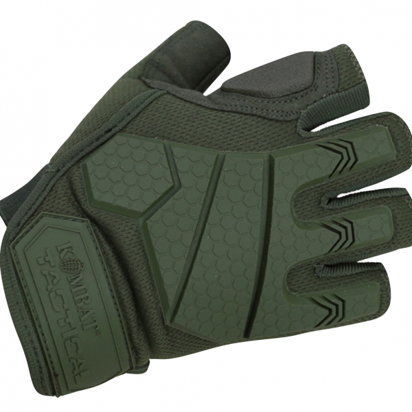 Alpha Fingerless Tactical Gloves - Olive Green