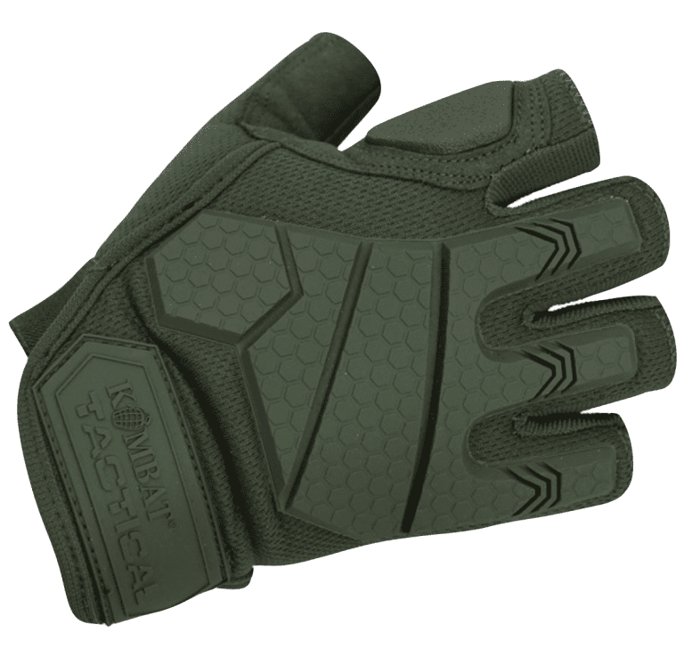 Alpha Fingerless Tactical Gloves - Olive Green