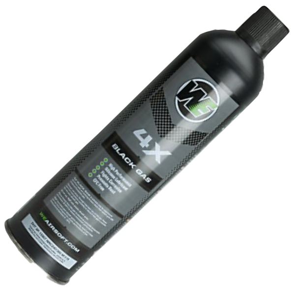 WE 4X PERFORMANCE AIRSOFT BLACK GAS