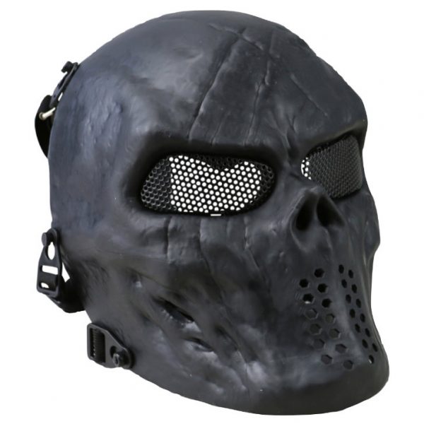 Skull Mesh Mask - Black