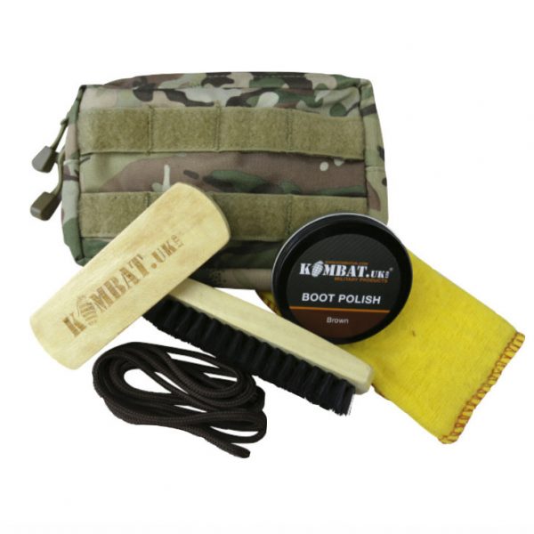 Deluxe Molle Boot Care Kit (Brown Polish & Laces)