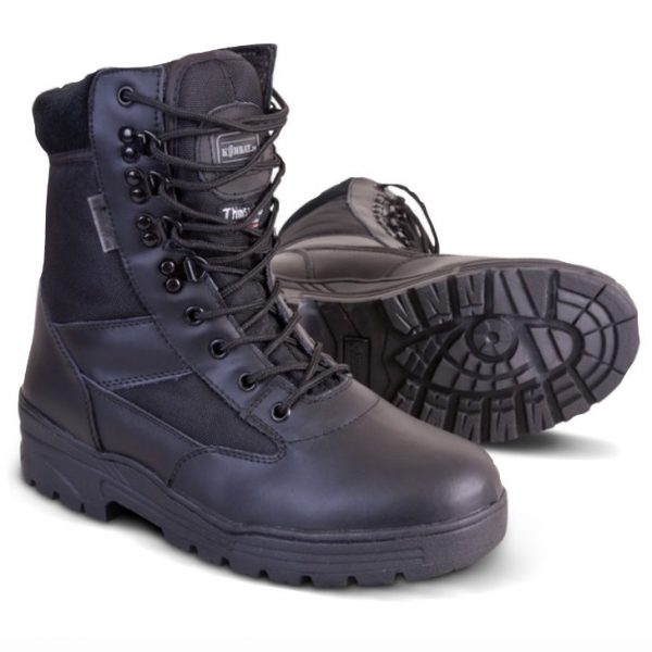 Patrol Boot - Half Leather/Half Nylon - Black
