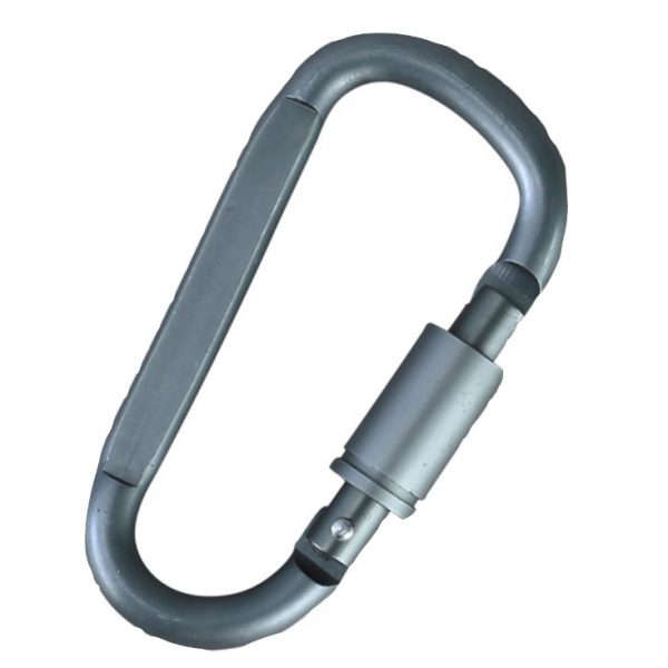 Gunmetal Grey Locking Carabiners - 6mm (Pair)
