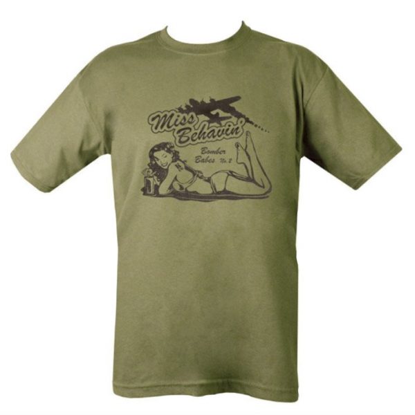 Miss Behavin' T-shirt - Olive Green