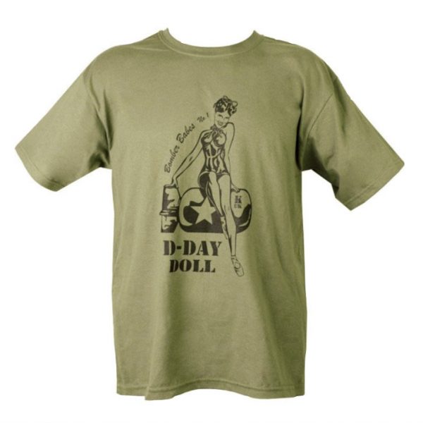 D-Day Doll T-shirt - Olive Green