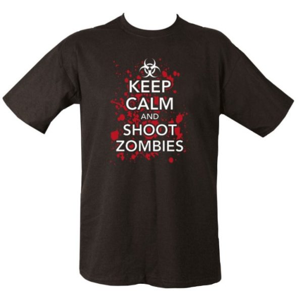 Keep Calm & Shoot Zombies T-shirt - Black