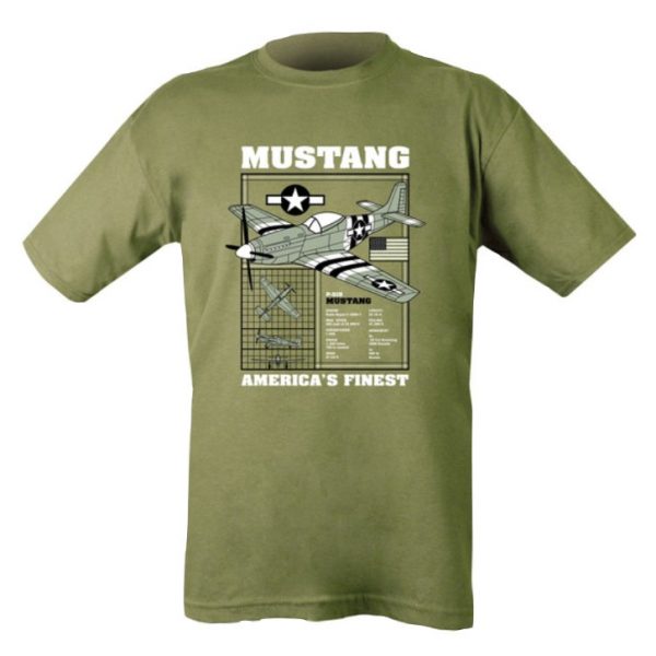 Mustang T-shirt - Olive Green