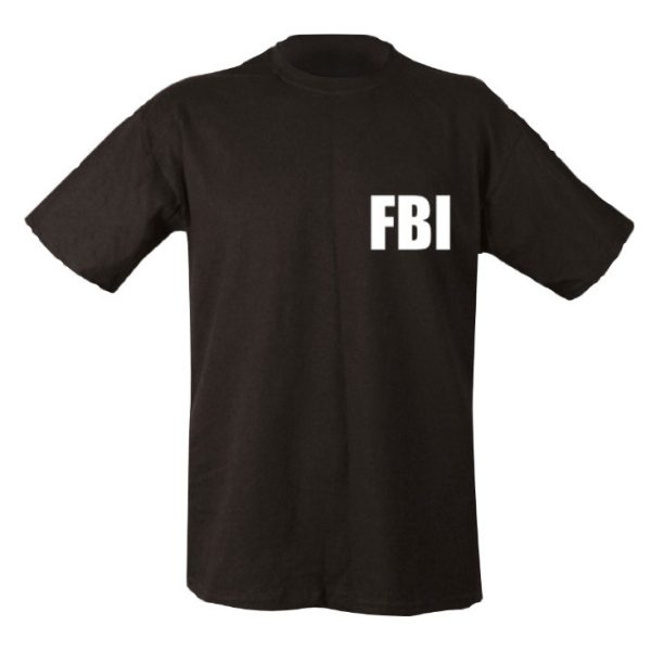 FBI Double Print T-shirt - Black