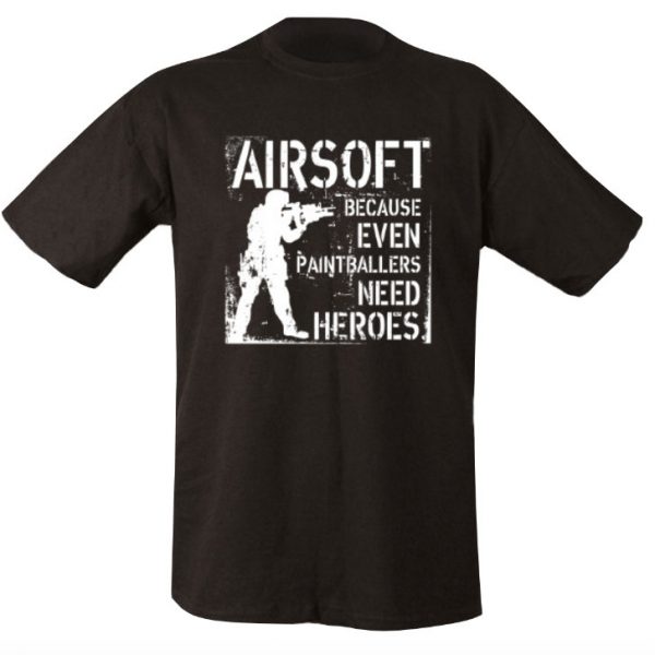 Paintballers Need Heroes T-shirt - Black