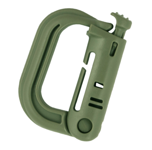 Olive Green Rapid Locks MOLLE D Ring Tactical Carabiner