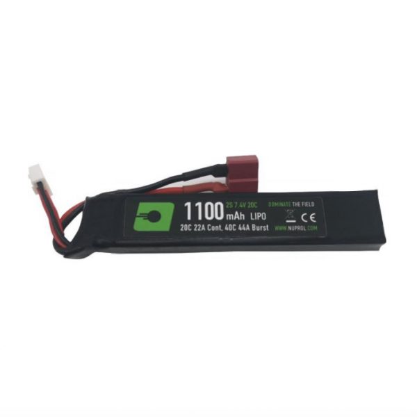 NP POWER 1100MAH LIPO 7.4V 20C STICK - DEANS 8127