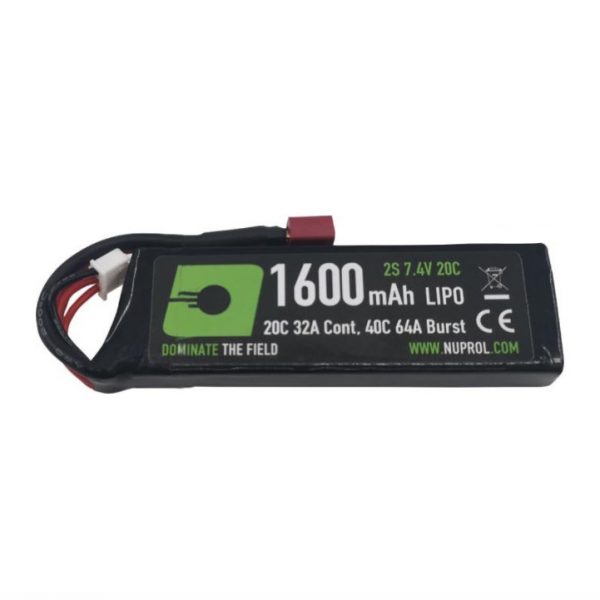 NP POWER 1600MAH LIPO 7.4V 20C STICK - DEANS
