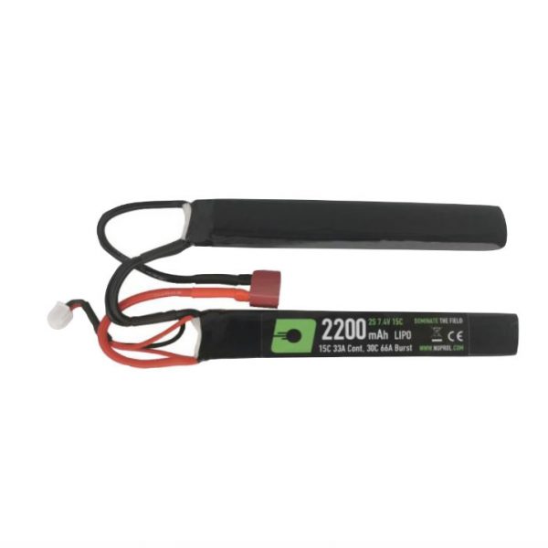 NP POWER 2200 MAH LIPO 7.4 15C NUNCHUCK - DEANS