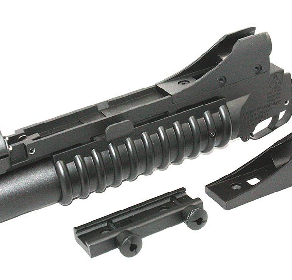 DOUBLE BELL M203 SHORT GRENADE LAUNCHER FULL METAL  BLACK M-55S FULL SET WITH CASE