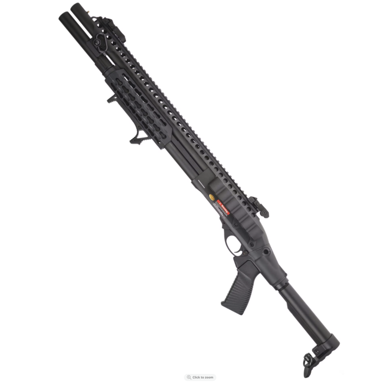 GOLDEN EAGLE M870 V2 FULL METAL TACTICAL KEYMOD GAS SHOTGUN WITH 20MM RAIL