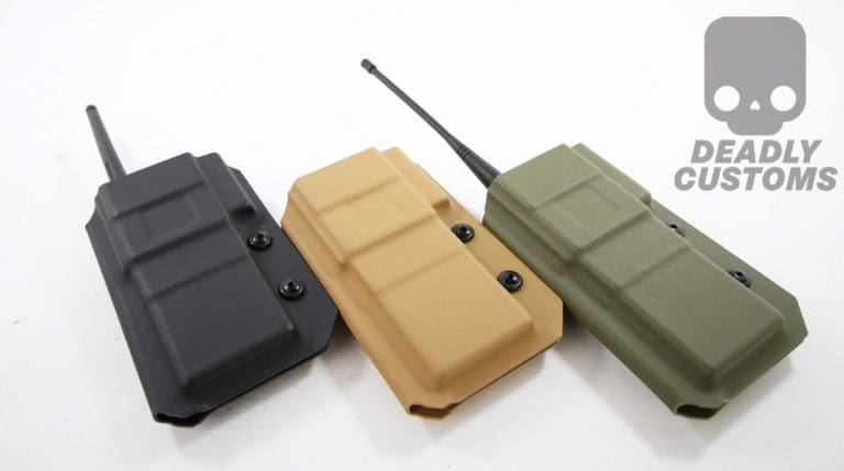 Baofeng UV5R Extended Battery Radio Kydex Holster Deadly Customs