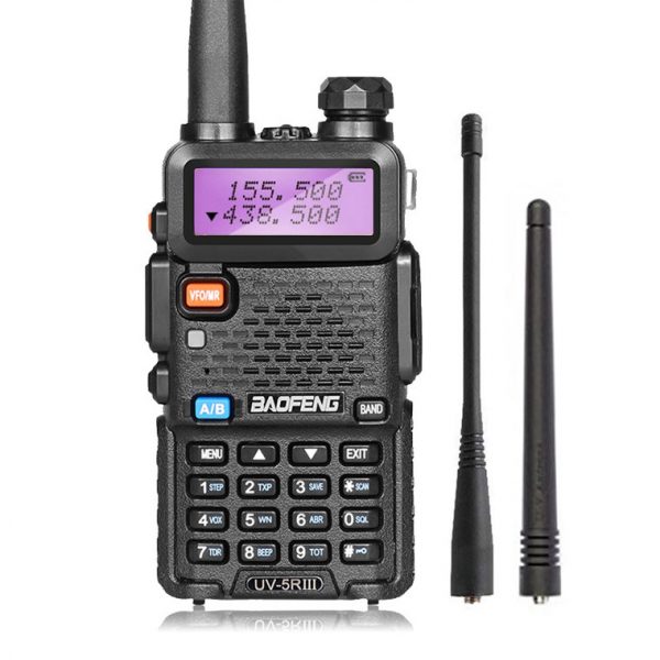 Baofeng UV-5R III Tri-Band UHF/VHF Walkie Talkie Radio + USB Cable