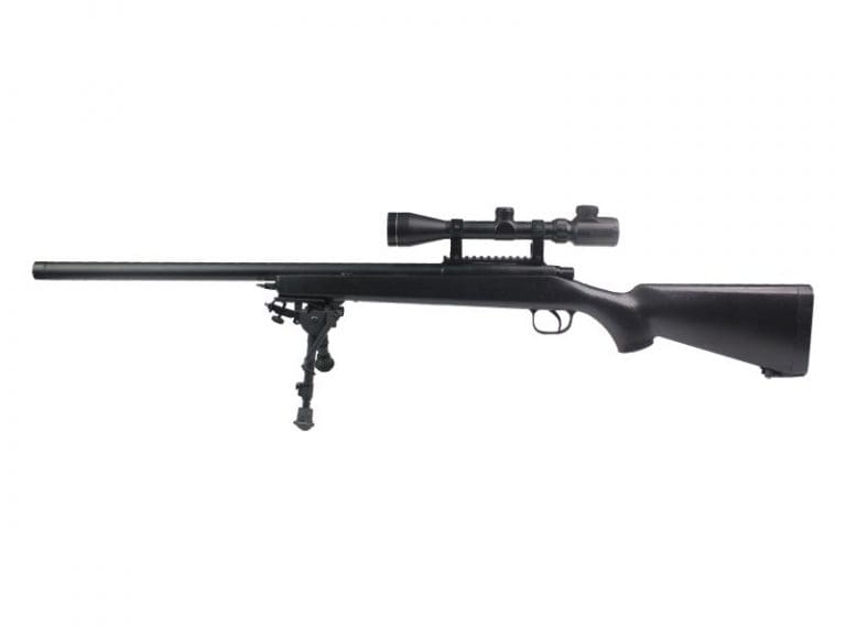 Double Bell VSR-10 Sniper Rifle with Scope and Bipod (Black - 201-E)
