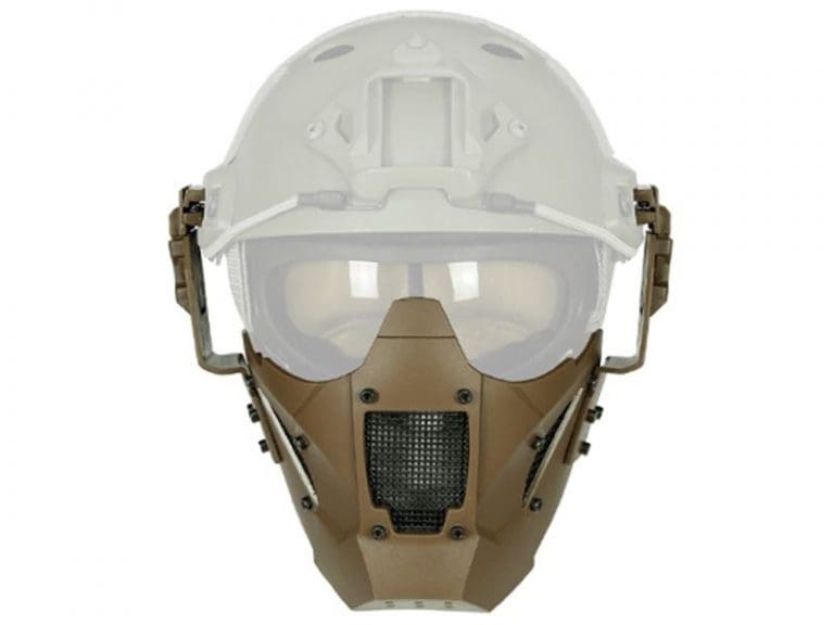 Big Foot Tactical JF Mesh Mask AF Helmet Fit - Tan