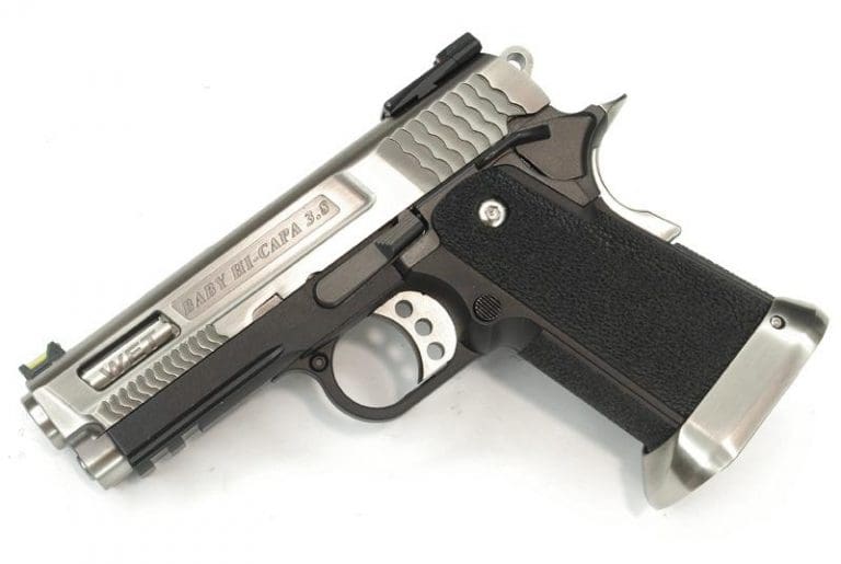 HI-CAPA 3.8 FORCE (WAVED GROOVE)SEMI / FULL AUTO SILVER MODEL