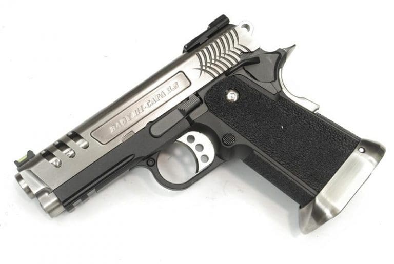 WE Hi-Capa 3.8 Deinonychus GBB Pistol (Silver|Black) (Silver Barrel) SEMI / FULL AUTO MODEL 1277