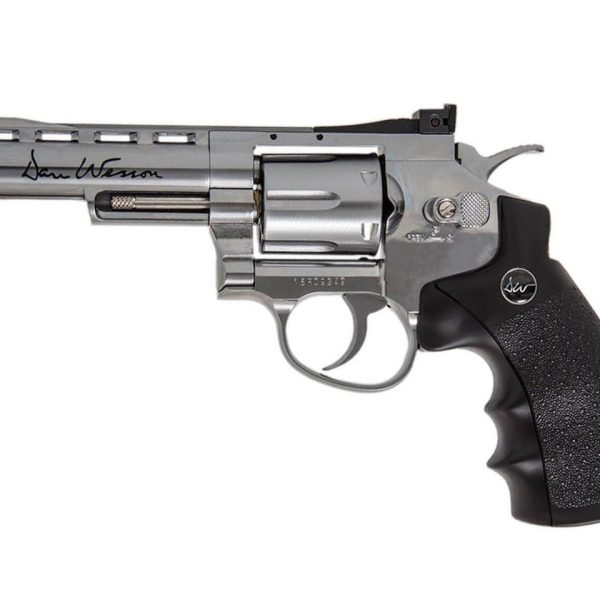 ASG DAN WESSON 4” REVOLVER CHROME SILVER