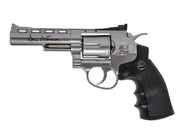 ASG DAN WESSON 4” REVOLVER CHROME SILVER