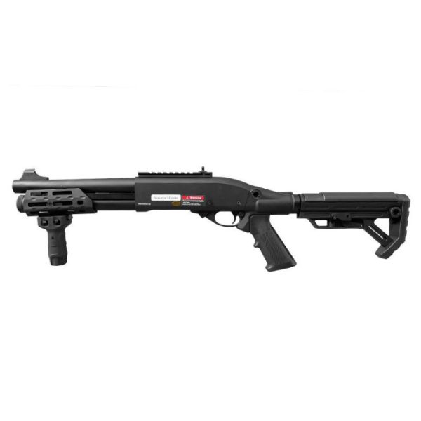 Golden Eagle M870 M-Lok Tri-Shot Gas Pump Action Shotgun (Short - Foregrip - Black - SAV020-M-LOK))
