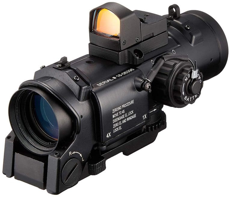 1-4x Adjustable Magnification QD Specter ELCAN with DR Red Dot Sight with kill flash (Black)