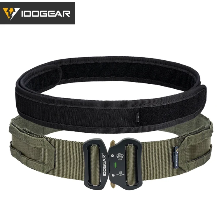 IDOGEAR Official Tactical 2-inch Shooter Combat Belt Molle Quick Release Shooter Belt Two-part Mounting System OD GREEN