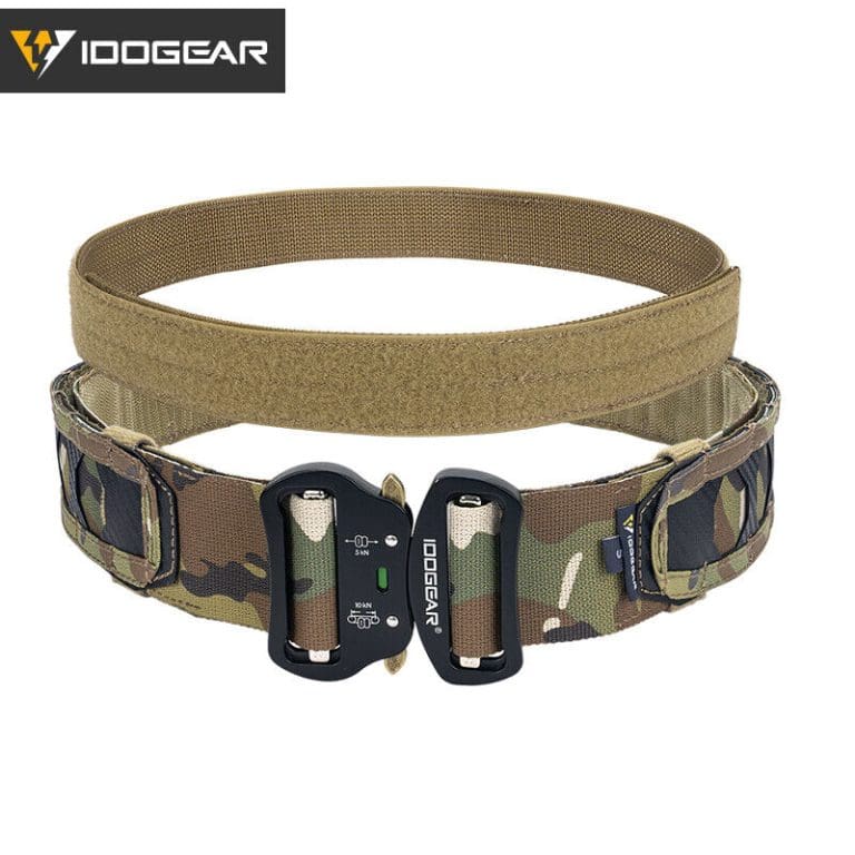 IDOGEAR Official Tactical 2-inch Shooter Combat Belt Molle Quick Release Shooter Belt Two-part Mounting System MTP Multicam