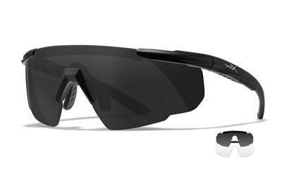 Wiley X SABER ADVANCED, Shields: Grey/Clear, Frame: Matte Black (2 Lenses)