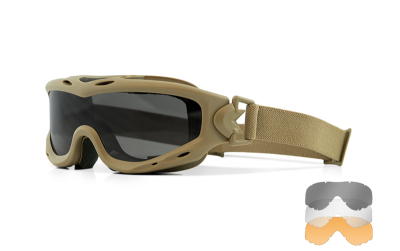 Wiley X SPEAR - Matte Tan Frame - Grey/Clear/Light Rust Shields