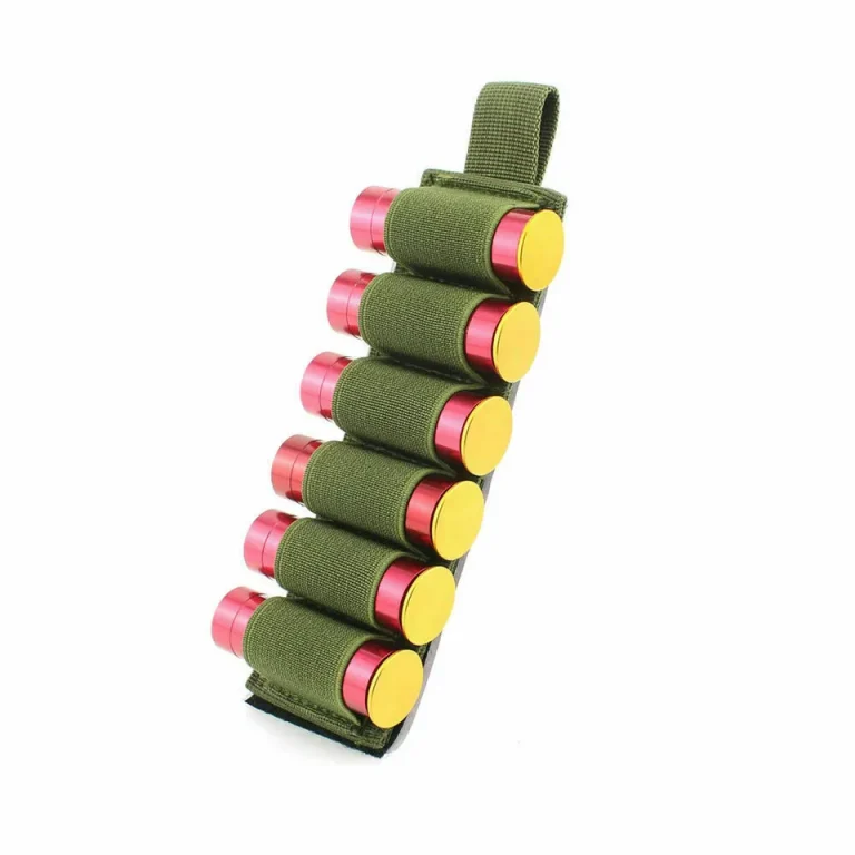 Shotgun shell / Co2 carrier holder 6 round Hook & loop with adhesive backing OD