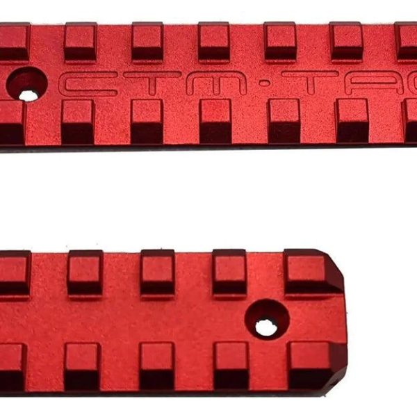 CTM CNC Upper & Lower Picatinny Rail Set for AAP-01 - Red
