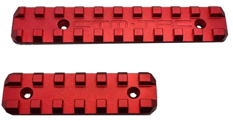 CTM CNC Upper & Lower Picatinny Rail Set for AAP-01 - Red
