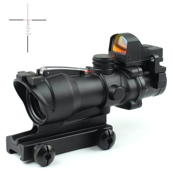 GHT ACOG Style 4×32 with Fiber and Mini Red Dot Sight