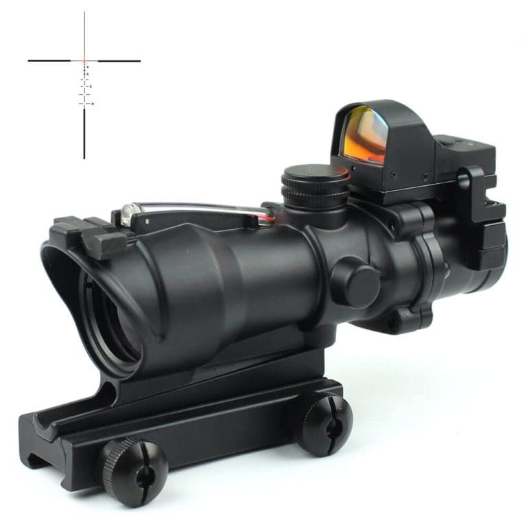 GHT ACOG Style 4×32 with Fiber and Mini Red Dot Sight