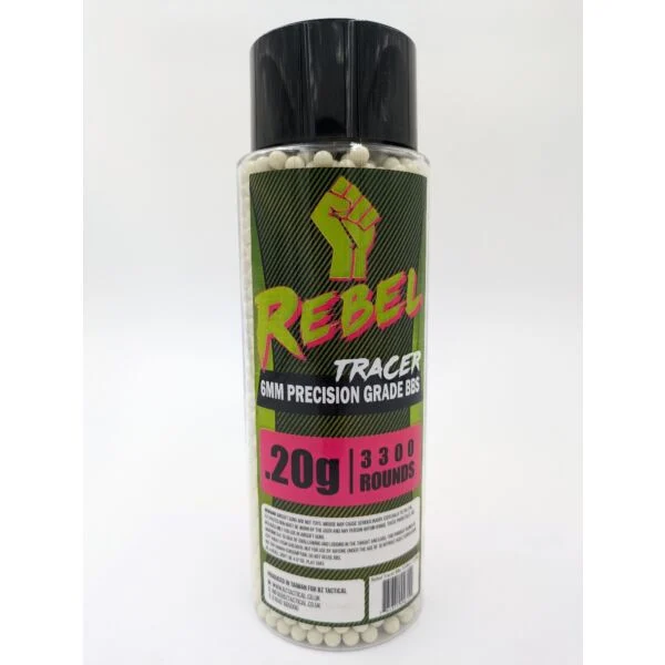 Rebel Precision 6mm Tracer BBs 3300ct Bottle - 0.2g