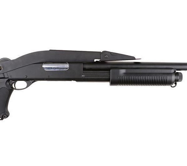 Cyma CM352 Tactical Short Barrel Tri-Shotgun (3 Burst) (Full Metal) (CYMA-CM352) SPRING POWERED WITH FOLDING STOCK