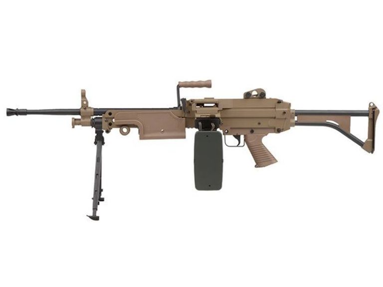 A&K M249 MK1 Polymer with Sound Control Drum Magazine (AK-249-MK1-P - Tan)