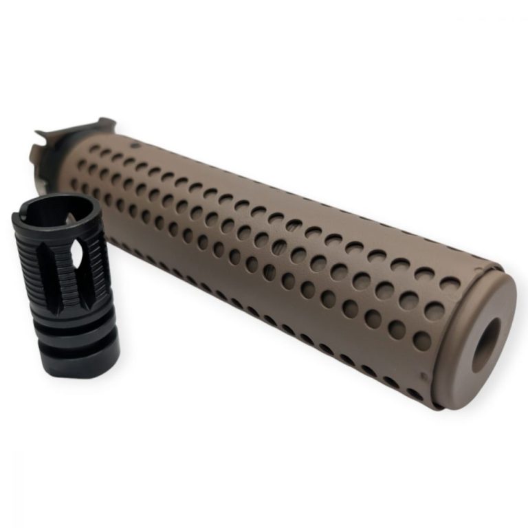 KNIGHTS TECH QD Silencer M4QD H0026 With Muzzle Break adapter 14mm CCW (TAN DARK EARTH)